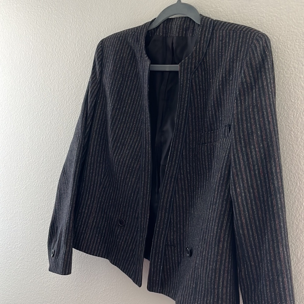 Vintage striped cropped grandpa‎ blazer sz 10